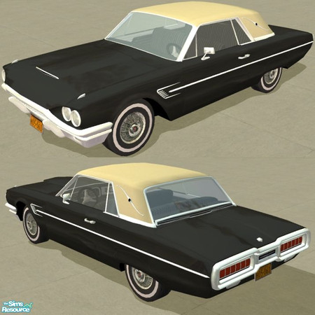 Sims 2 — 1965 Thunderbird - Black Body color by Dr Pixel — Body color option for the 1965 Thunderbird