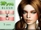 Sims 4 — Amoz [96 YOU] Blush by amoz2 — New blush for your sims. Detailed skin in the blushing area. - 5 Colors - Custom
