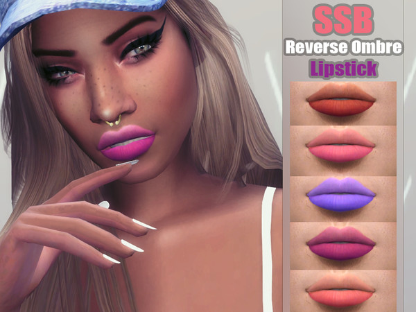 Sims 4 — Soft Reverse Ombre Lips by SavageSimBaby — If you miss having soft lips instead of some chapped matte lipstick,
