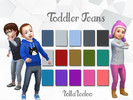 Sims 4 — Toddler Jeans by Lollaleeloo — I bring you a set of 15 jeans for your toddlers. The jeans are Maxis match, with