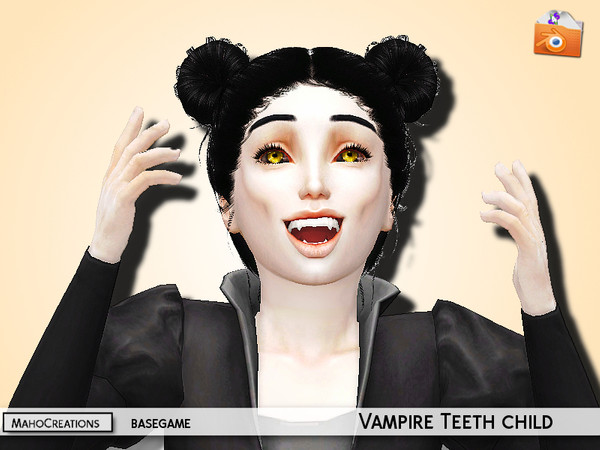 Sims 4 — Vampire Teeth Set - child/elder by MahoCreations — - basegame - child to elder - female / male - 1 version