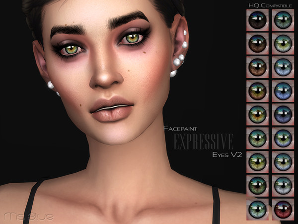 Sims 4 — Expressive Eyes V2 HQ Facepaint by Ms_Blue — - Updated and improved - 18 colors - All ages and genders -