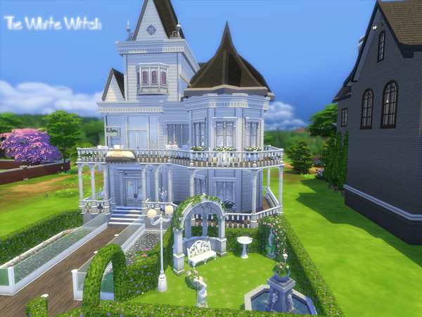 Sims 4 — The White Witch by witchysim — A beautiful Victorian home remodeled to work as a small restaurant, with a little