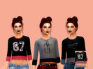 Sims 4 — 3 Graphic Sweatshirts - Get to Work needed by amp86882 — 3 Get To Work sweatshirt recolors.