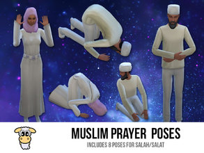 Sims 4 — indiaskapie's Muslim Prayer Poses by indiaskapie2 — There are 8 poses included in this pack, based on Muslim