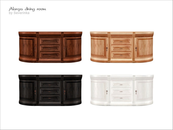 Sims 4 — [Alanya] - dresser by Severinka_ — Dresser of three sections with rounded edges in a classic style. From the set
