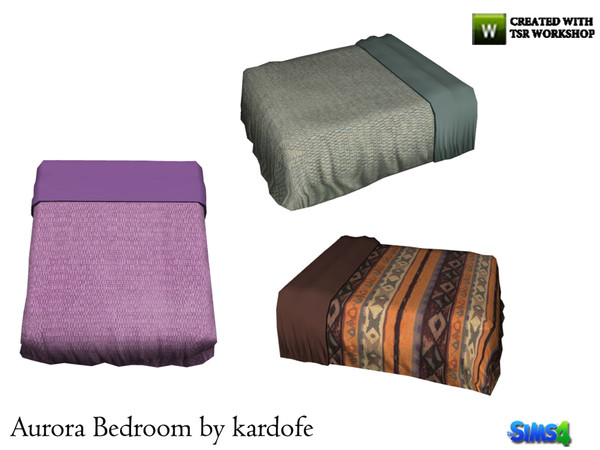 Sims 4 — kardofe_Aurora bedroom_Blanket by kardofe — Quilt, warm and comfortable, to be placed on the bed, in three