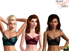 Sims 3 — Lace Bralet Set (YA-AF) by onthebrightside-x2 — This set contains: a bralet that is worn alone -in the tops