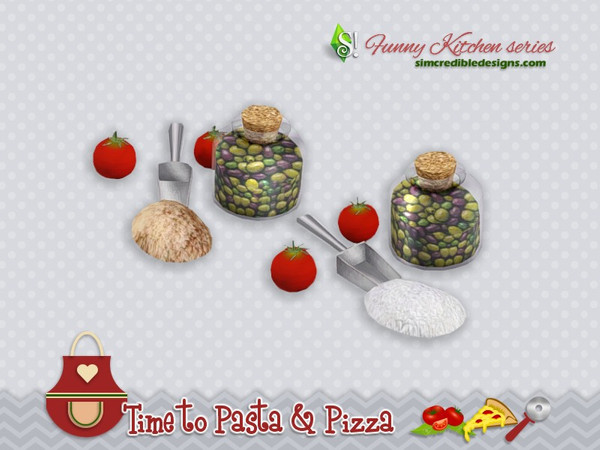 Sims 4 — Funny kitchen - Time to Pasta and Pizza - Ingredients by SIMcredible! — by SIMcredibledesigns.com available at