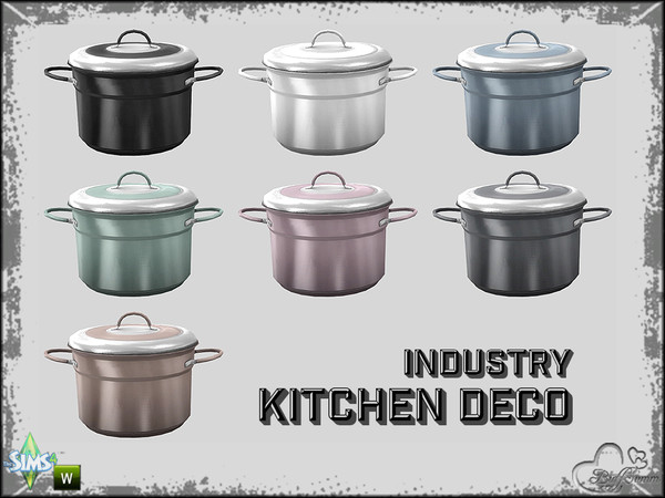 Sims 4 — Kitchen Industry Deco Pot v1 by BuffSumm — Part of the *Industry Series*