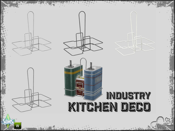 Sims 4 — Kitchen Industry Deco Rack by BuffSumm — Part of the *Industry Series*