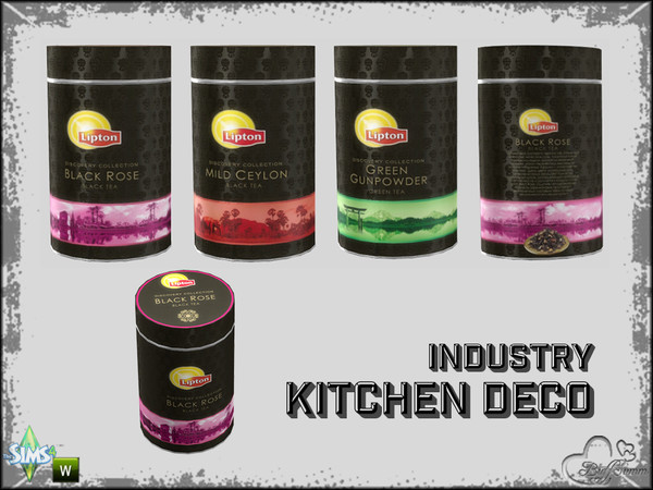 Sims 4 — Kitchen Industry Deco Tea Tin by BuffSumm — Part of the *Industry Series*