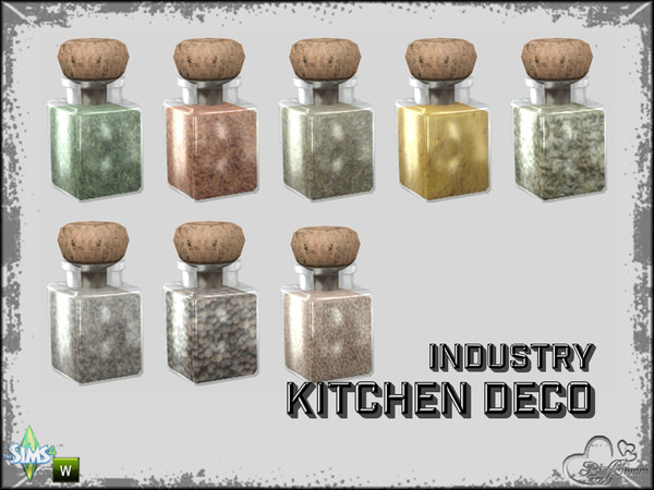 Sims 4 — Kitchen Industry Deco Spice Glas by BuffSumm — Part of the *Industry Series*