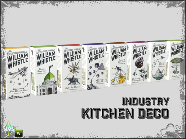 Sims 4 — Kitchen Industry Deco Tea Box by BuffSumm — Part of the *Industry Series*
