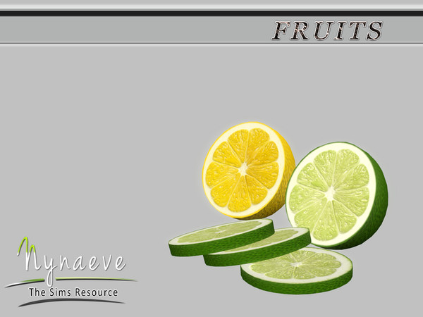 Sims 4 — Lime (half) by NynaeveDesign — Fruits - Lime (half) (Lemon and Lime) Located in: Decor - Miscellaneous Decor
