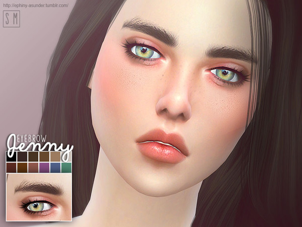 Sims 4 — [ Jenny ] - Female Brow by Screaming_Mustard — A more messy and modern female brow. For females, teen +. With