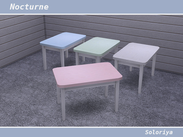 Sims 4 — Nocturne Simple Hallway Table by soloriya — Simple hallway table. Part of Nocturne set. 4 color variations.