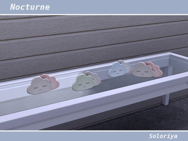 Sims 4 — Nocturne Two Clouds by soloriya — Two small and cute clouds. Part of Nocturne set. 4 color variations. Category: