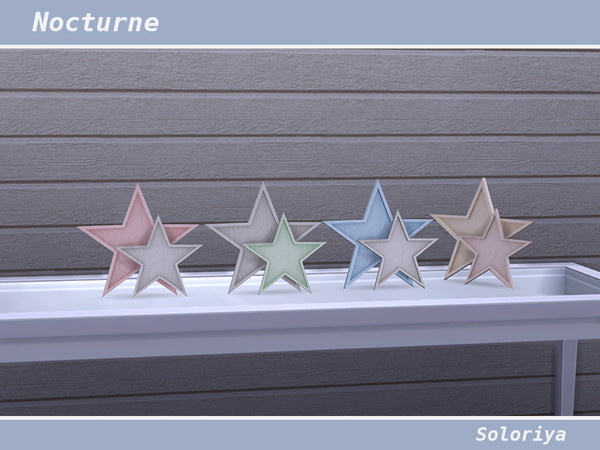 Sims 4 — Nocturne Two Stars by soloriya — Two decorative stars. Part of Nocturne set. 4 color variations. Category: