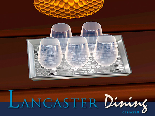 Sims 3 — Lancaster Dining Silver Tray by Cashcraft — A shiny silver plated serving tray for the home. Created by