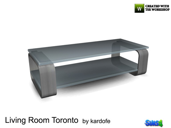 Sims 4 — kardofe_LivingRoom Toronto_CofeeTable by kardofe — Coffee table, modern design in metal and glass 
