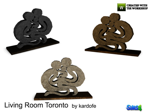 Sims 4 — kardofe_LivingRoom Toronto_Figurine by kardofe — Small abstract figure, representing a couple with a baby in