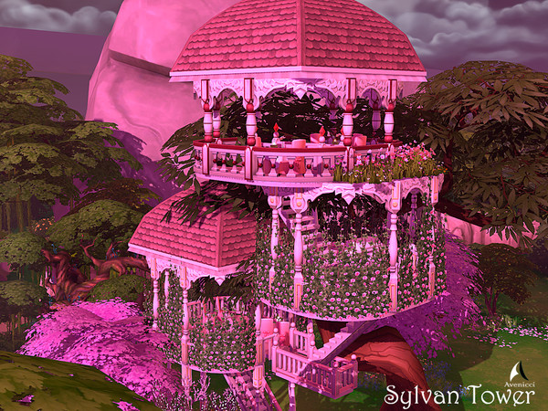 Sims 4 — Sylvan Tower (No CC) by AvenicciX — Sylvan Tower was built by little inhabitants of Sylvan Glade for their