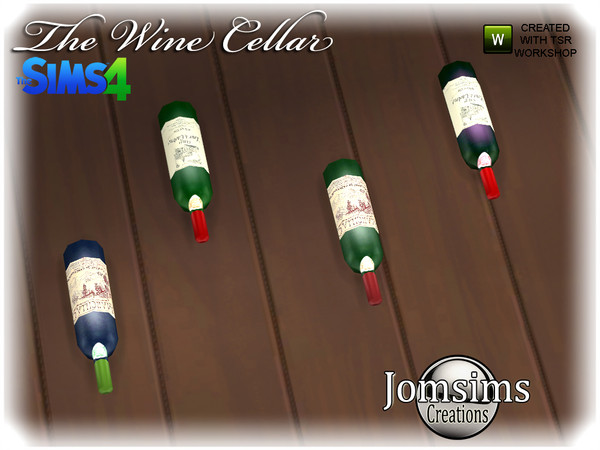 Sims 4 — wine Bottle for furniture by jomsims — wine Bottle for furniture