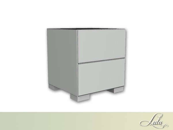Sims 3 — Simply Modern Bedroom Nightstand by Lulu265 — Part of the Simply Modern Bedroom Set Fully Castable