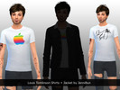 Sims 4 — Louis Tomlinson Two T-Shirts Set by JanniBun — A set of two recolored T-shirts for men inspired by Louis