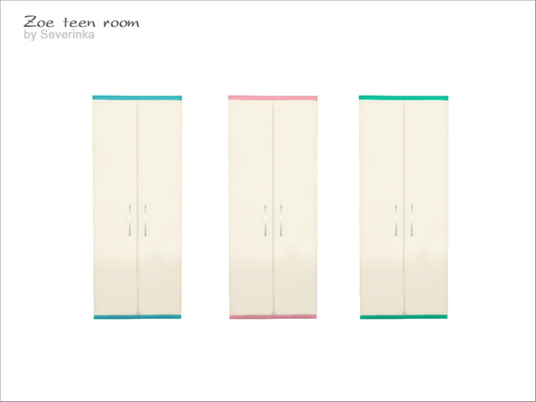 Sims 4 — [Zoe] - wardrobe by Severinka_ — Wardrobe (functional dresser) From the set 'Zoe teen room' 3 colors