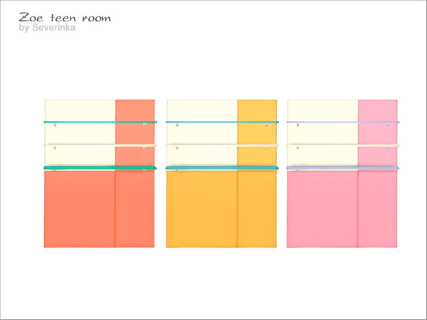 Sims 4 — [Zoe] - wall shelves 01 by Severinka_ — Wall shelves 01 From the set 'Zoe teen room' 3 colors