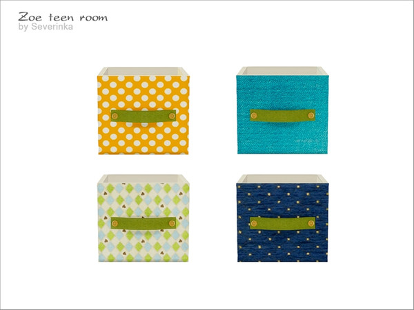 Sims 4 — [Zoe] - multicolor box 01 by Severinka_ — Multicolor box for dresser 01 (yellow-blue colors) From the set 'Zoe