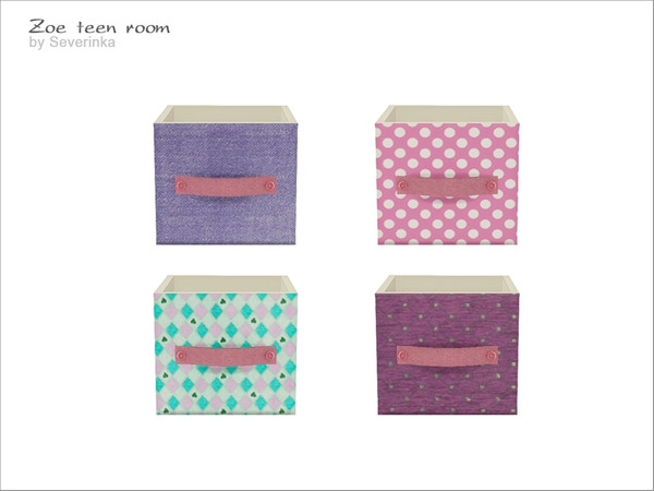 Sims 4 — [Zoe] - multicolor box 03 by Severinka_ — Multicolor box for dresser 03 (pink-violet colors) From the set 'Zoe
