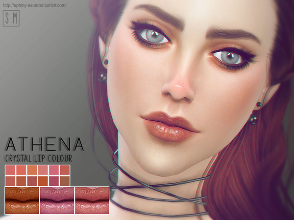 Sims 4 — [ Athena ] - Crystal Lip Colour by Screaming_Mustard — A pretty lip colour that shimmers and shines. For