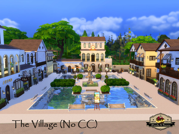 Sims 4 — The Village (No CC) by Mamba_Negra2 — If you want to enjoy a rural environment, surrounded by nature, good