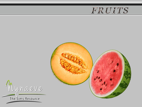 Sims 3 — Melon (half) by NynaeveDesign — Fruits - Melon (half) Watermelon and Cantaloupe Located in: Decor -
