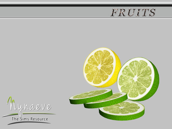Sims 3 — Lemon (half) by NynaeveDesign — Fruits - Lime (half) (Lemon and Lime) Located in: Decor - Miscellaneous Decor