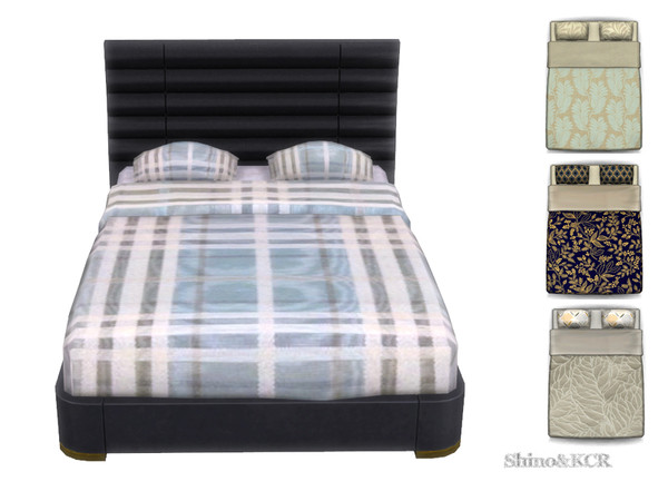 Sims 4 — Bedroom Baker - Double Bed by ShinoKCR — Bedroom Furniture insprired by Baker Furniture - Collection Jean Louis
