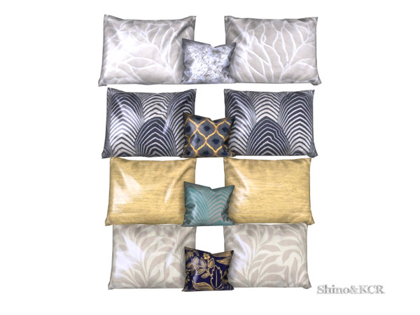 Sims 4 — Bedroom Baker - Pillows Double Bed by ShinoKCR — Bedroom Furniture inspired by Baker Furniture - Collection Jean