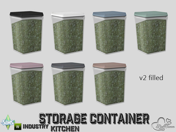 Sims 4 — Kitchen Storage Container v2 filled by BuffSumm — Part of the *Kitchen Storage Container Set'* ***TSRAA***