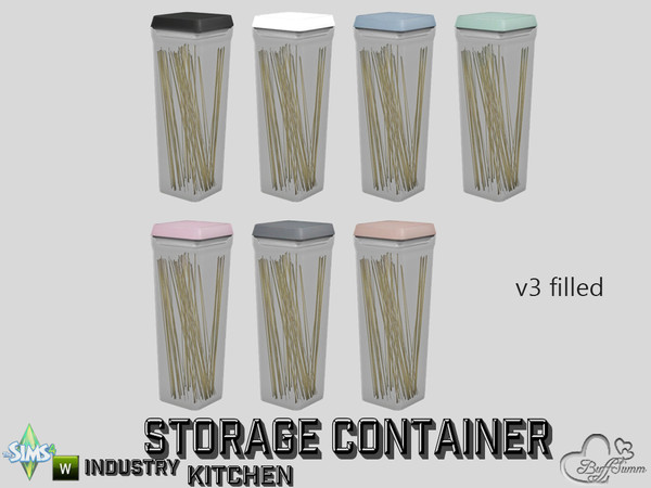 Sims 4 — Kitchen Storage Container v3 filled by BuffSumm — Part of the *Kitchen Storage Container Set'* ***TSRAA***