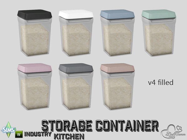 Sims 4 — Kitchen Storage Container v4 filled by BuffSumm — Part of the *Kitchen Storage Container Set'* ***TSRAA***