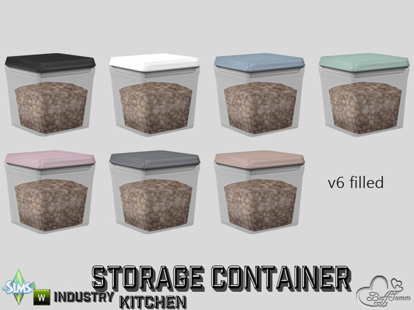 Sims 4 — Kitchen Storage Container v6 filled by BuffSumm — Part of the *Kitchen Storage Container Set'* ***TSRAA***