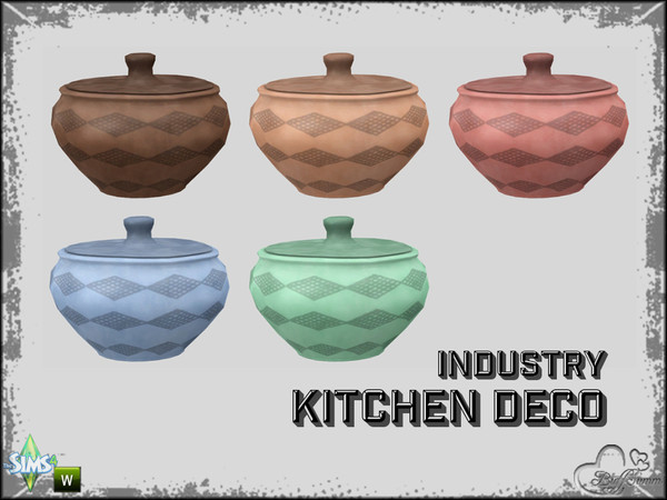 Sims 4 — Kitchen Industry Deco Pt.2 Clay Pot v1 by BuffSumm — Part of the *Industry Series* ***TSRAA***