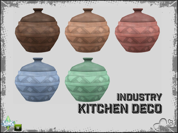 Sims 4 — Kitchen Industry Deco Pt.2 Clay Pot v2 by BuffSumm — Part of the *Industry Series* ***TSRAA***