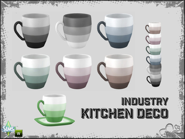 Sims 4 — Kitchen Industry Deco Pt.2 Cup Large by BuffSumm — Part of the *Industry Series* ***TSRAA***