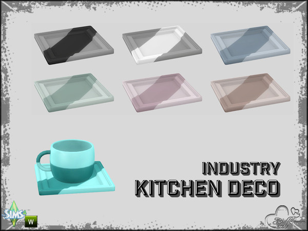 Sims 4 — Kitchen Industry Deco Pt.2 Plate (for Cup Small) by BuffSumm — Part of the *Industry Series* ***TSRAA***
