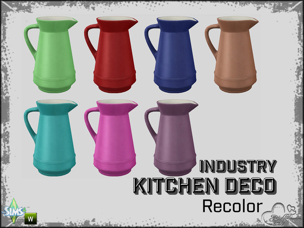 Sims 4 — Kitchen Industry Deco Pt.2 Recolor Pitcher v1 r2 by BuffSumm — Part of the *Industry Series* ***TSRAA***