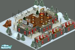 Sims 1 — Lot 41 -- Santa\'s Village by frisbud — He\'s making his list and checking it twice. Open to all Sims, naughty